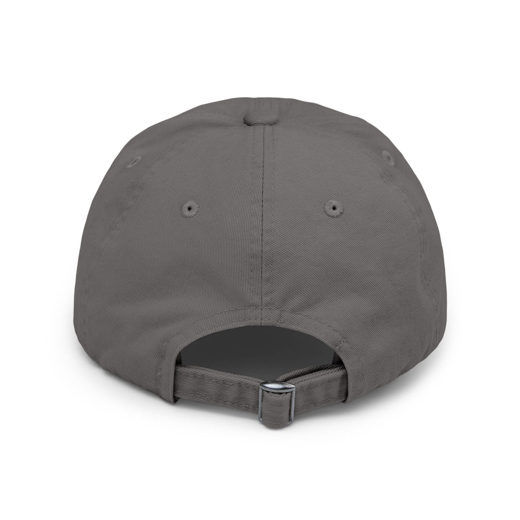 Distressed Black Cap with Pink Floral Club Embroidered Logo